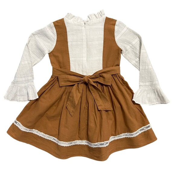 Evie's Closet 3T “The Eyelet Dress” Linen - Lace - Swiss Dot - Picture 2 of 7